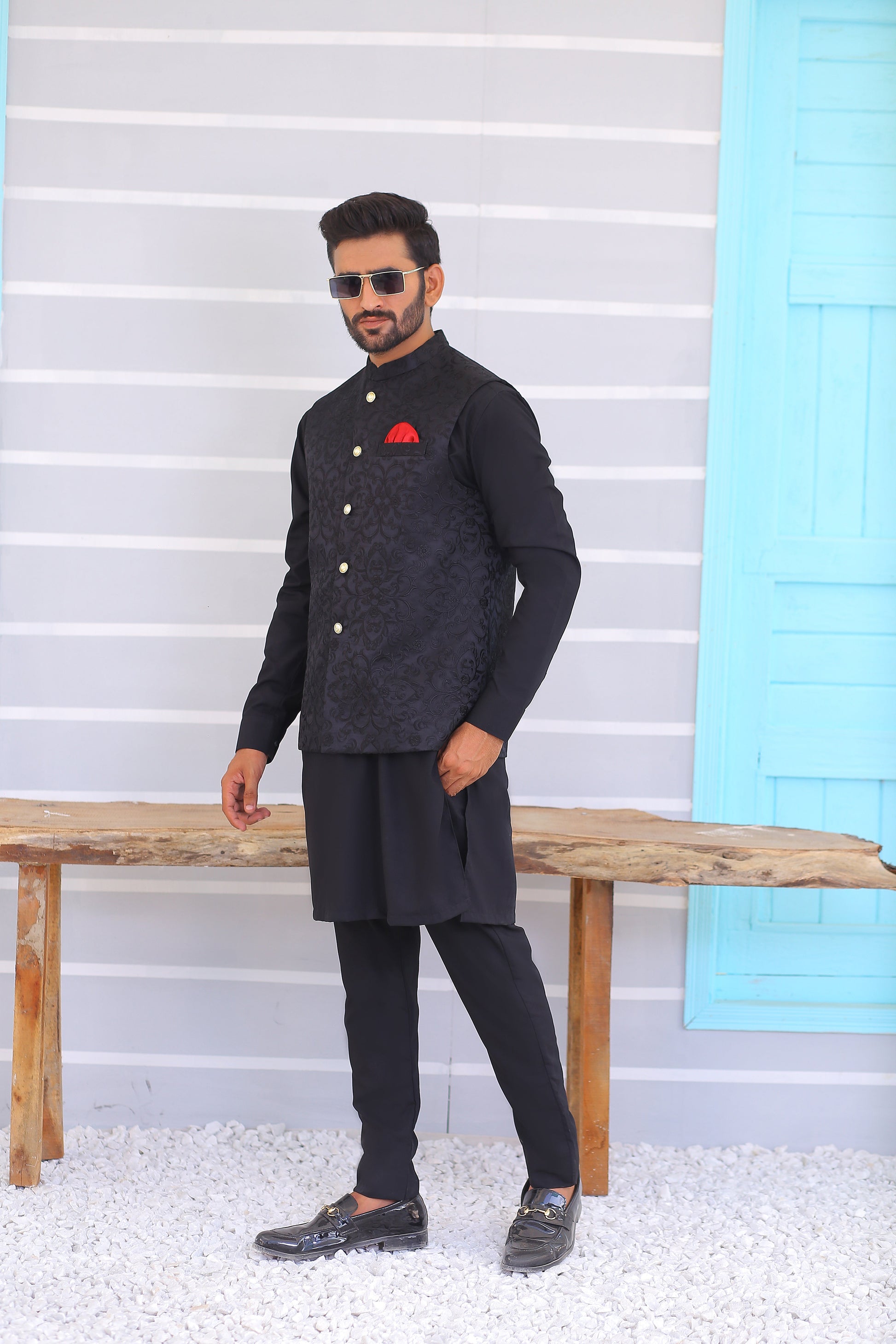 men's pakistani Best Selling Black waistcoat Buy Now In USA