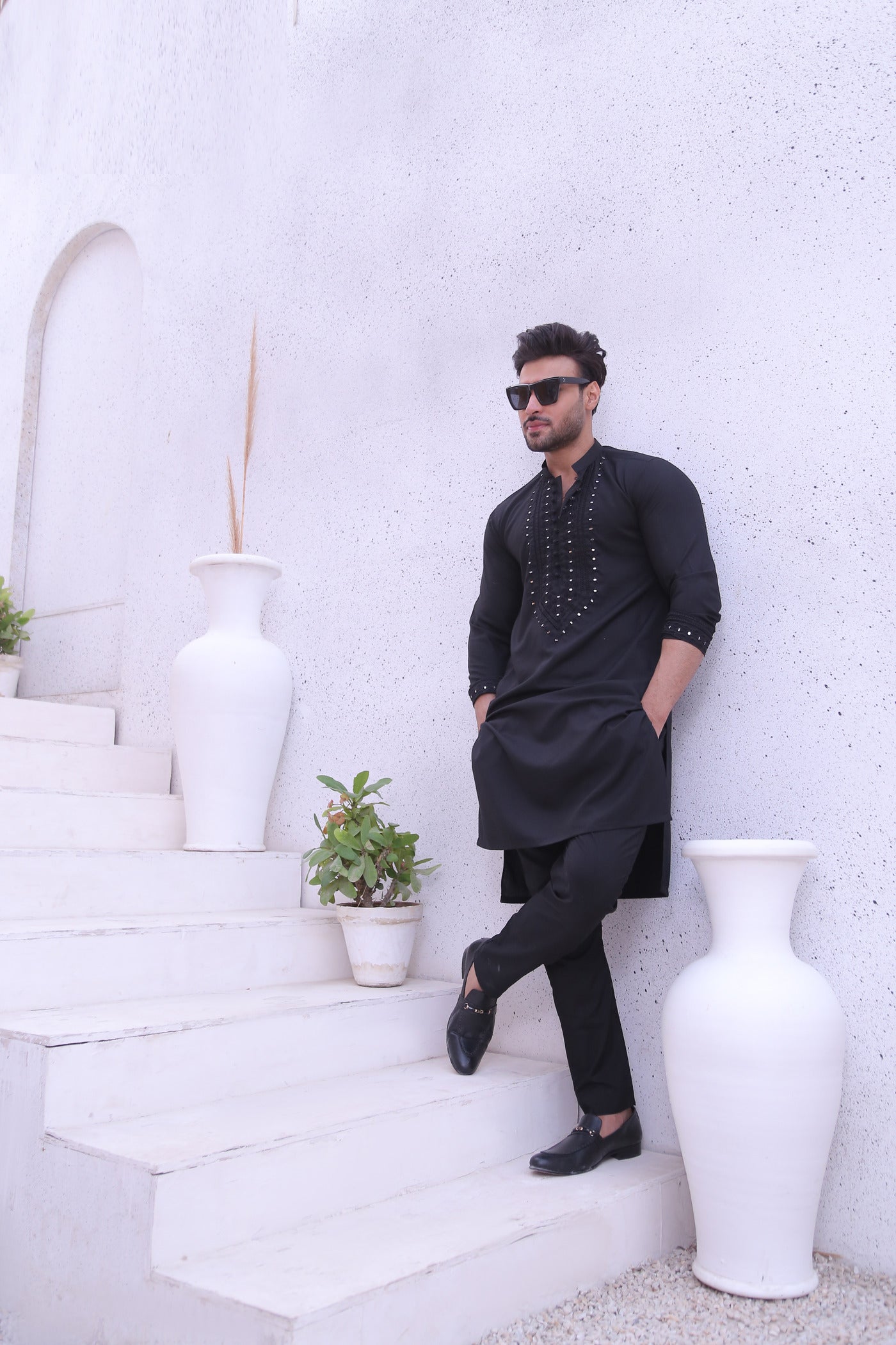 MC 10 Mirror Work Mens Kurta Design - Mashal Couture