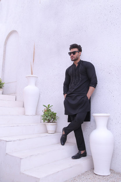 MC 10 Mirror Work Mens Kurta Design - Mashal Couture