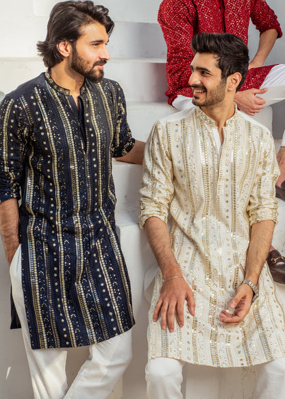 MC 17 Mirror Work Kurta For Men - Mashal Couture
