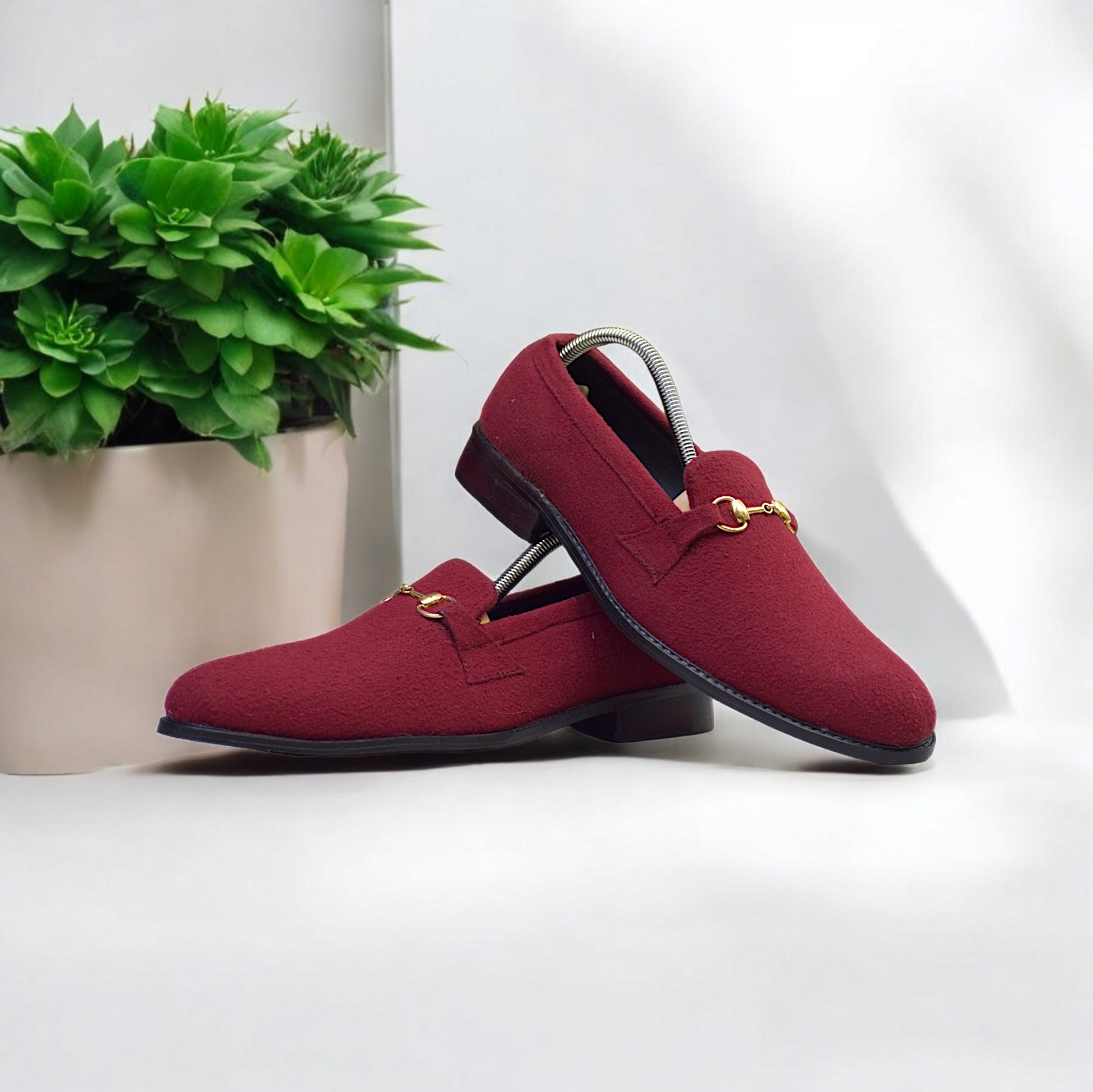 MC 110 Party Wear Maroon Shoes For Mens - Mashal Couture