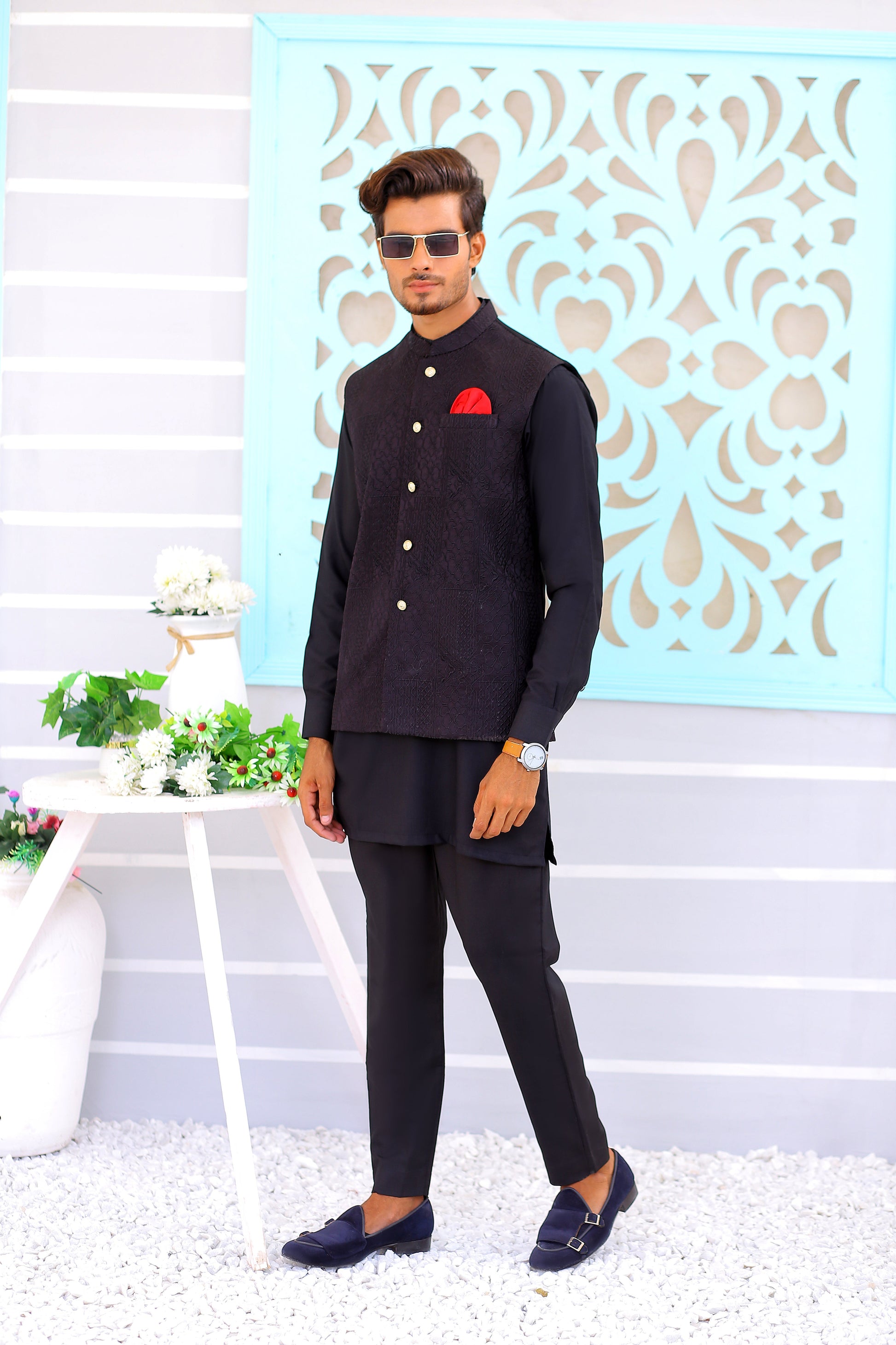 mens embroidered waistcoat pakistan