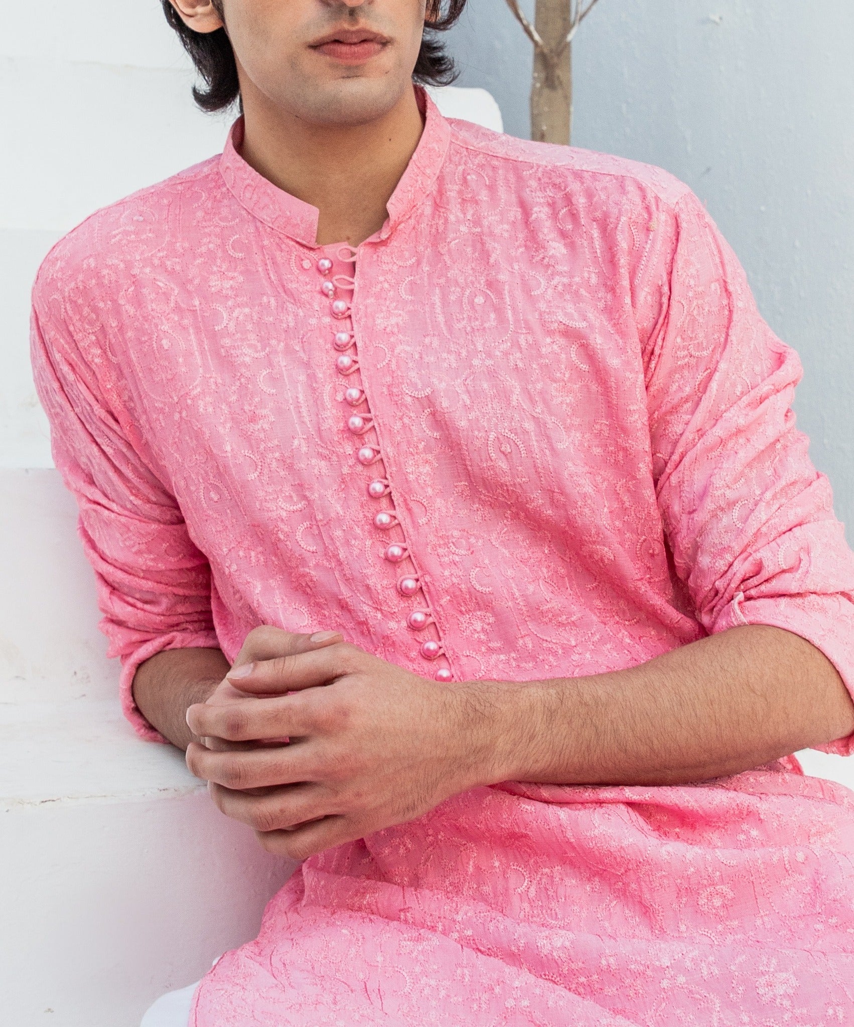 CK 07 Chikankari Men's Pajama Kurta - Mashal Couture