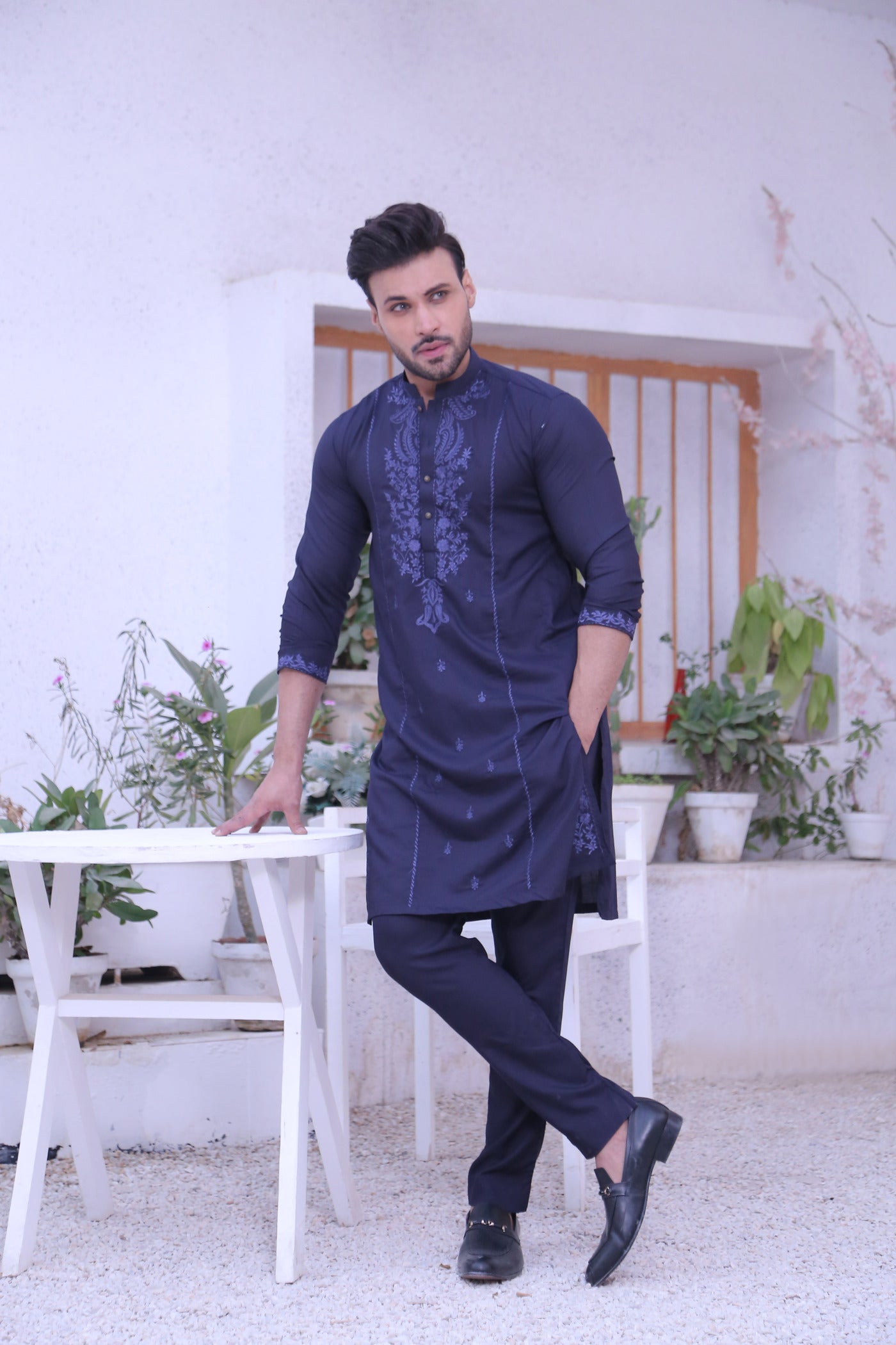 CK 02 Chikankari Kurta For Men - Mashal Couture