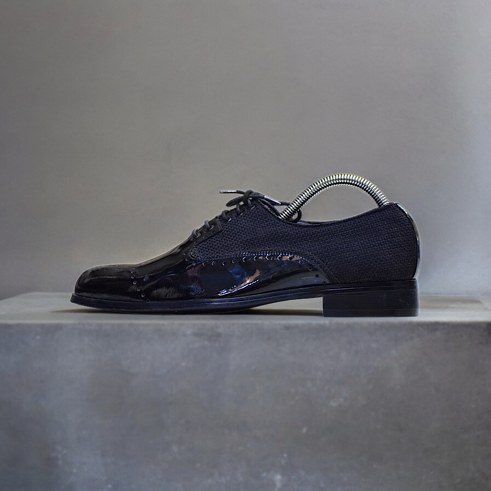 MC 61 Black Leather Shoes For Party - Mashal Couture