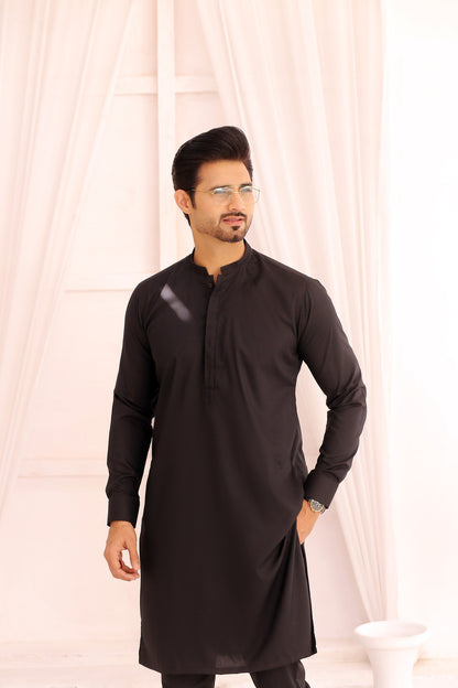 MC KP 12 Black Kurta Pajama - Mashal Couture