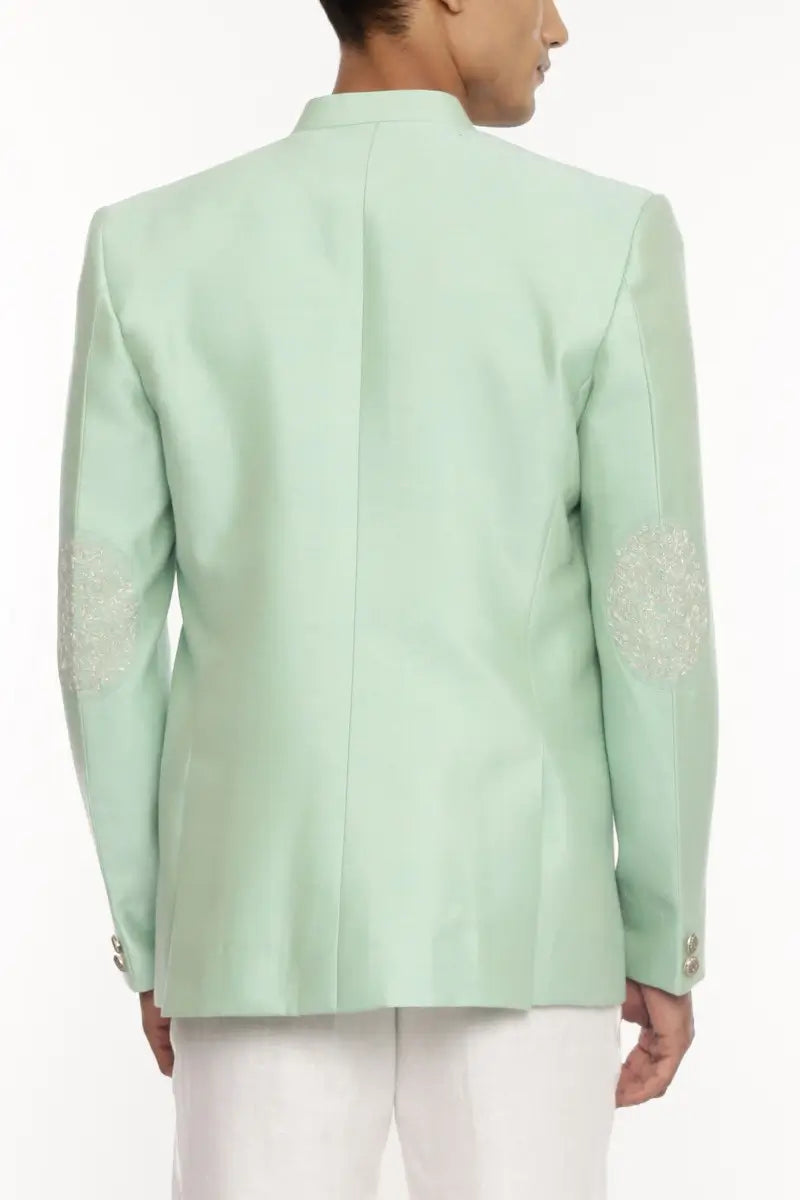 MC 121 Pastel Raw Silk Prince Coat - Mashal Couture