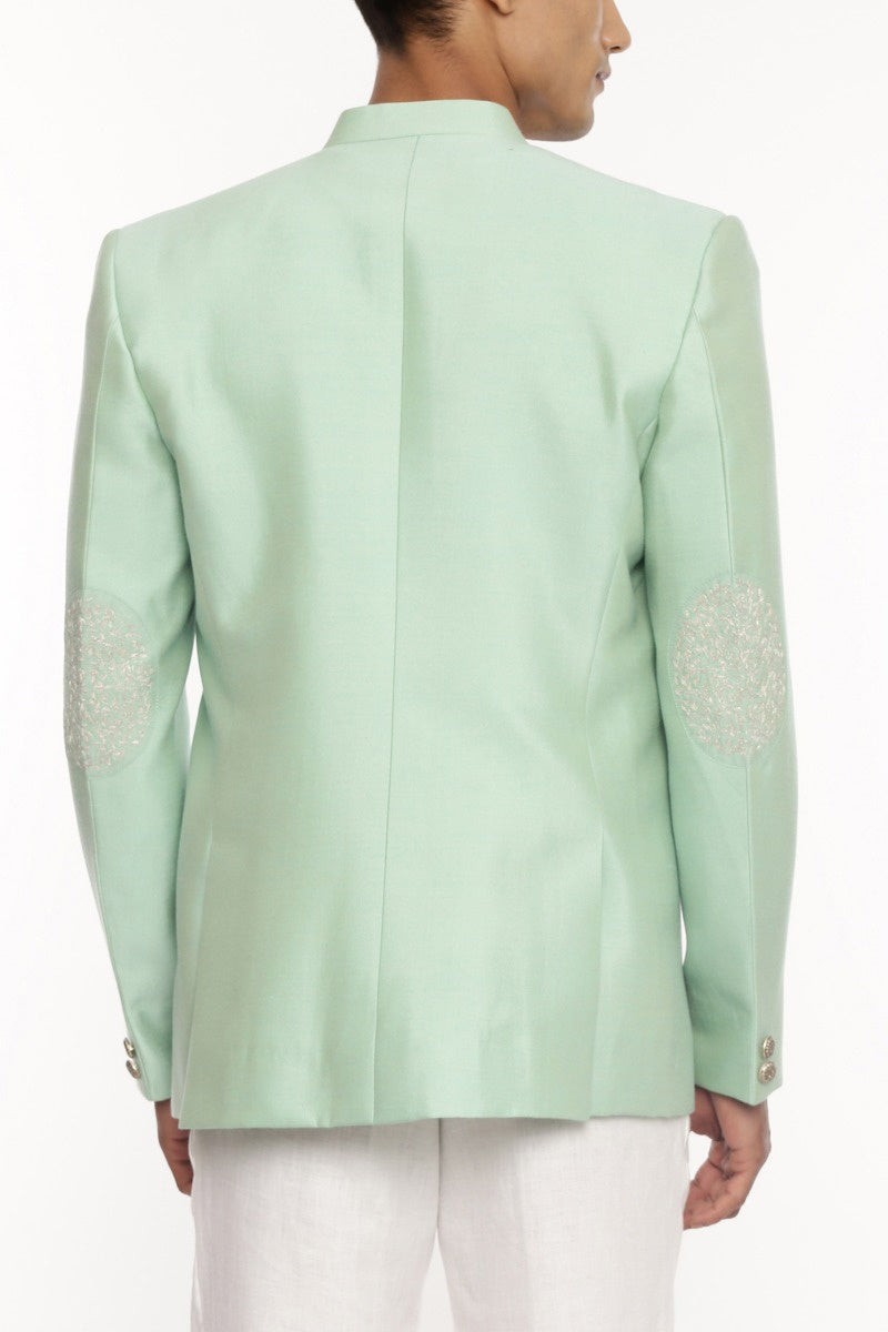MC 121 Pastel Raw Silk Prince Coat - Mashal Couture