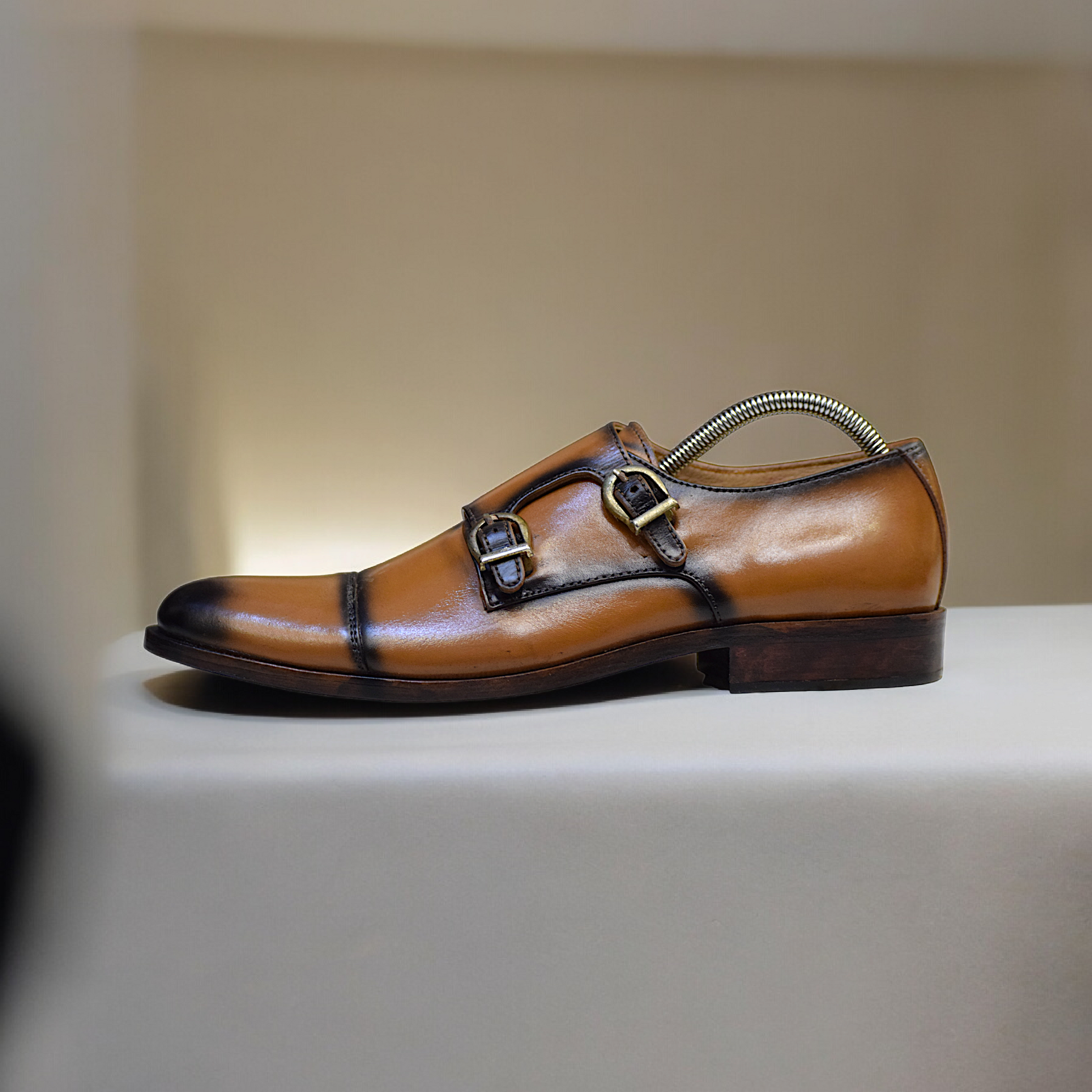 MC 52 Double Monks Shoes For Men For Party - Mashal Couture