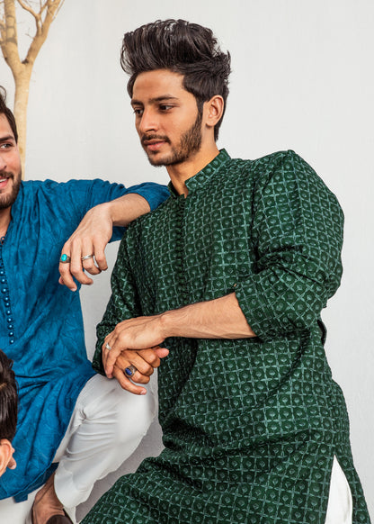 CK 09 Chikankari Kurta And Pajama Design - Mashal Couture