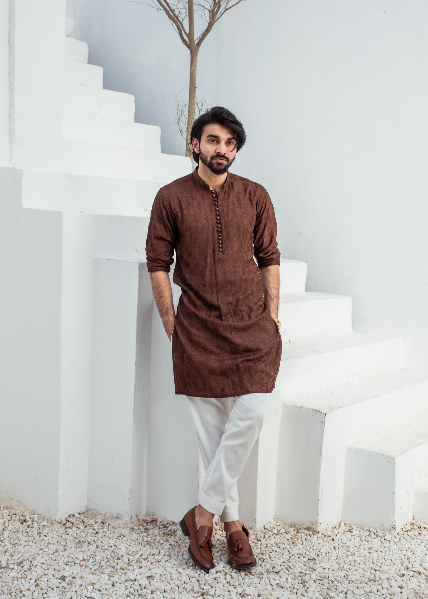 CK 10 Chikankari Man Kurta Pajama - Mashal Couture