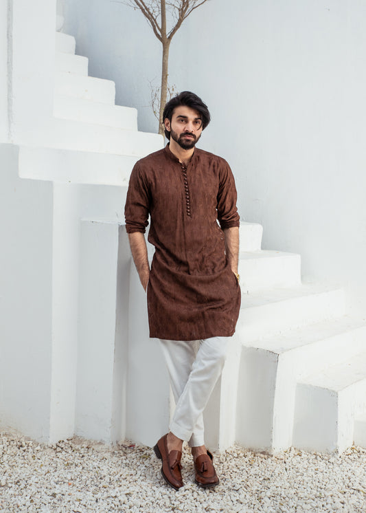CK 10 Chikankari Man Kurta Pajama - Mashal Couture