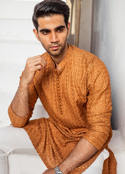 CK 11 Chikankari Designing Kurta - Mashal Couture