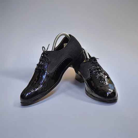 MC 61 Black Leather Shoes For Party - Mashal Couture
