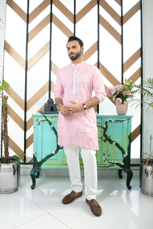 MC 04 Mirror Work Kurta Pajama Dress - Mashal Couture