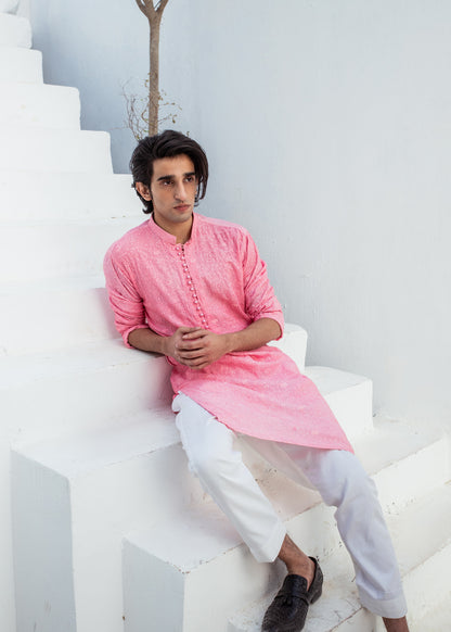 CK 07 Chikankari Men's Pajama Kurta - Mashal Couture