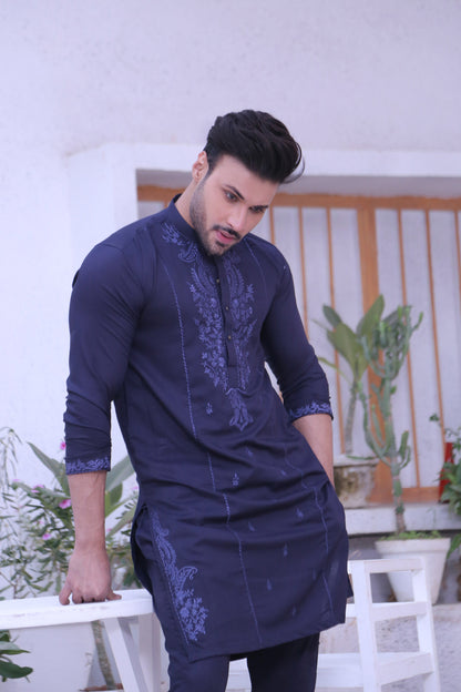 CK 02 Chikankari Kurta For Men - Mashal Couture