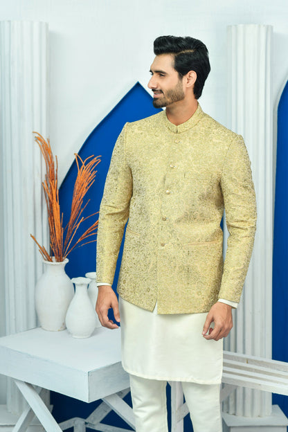MC 160 Pakistani Men Prince Coat - Mashal Couture