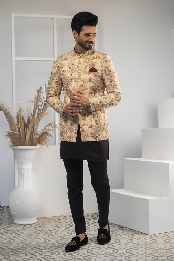 MC 159 Pakistani Prince Wedding Suit - Mashal Couture
