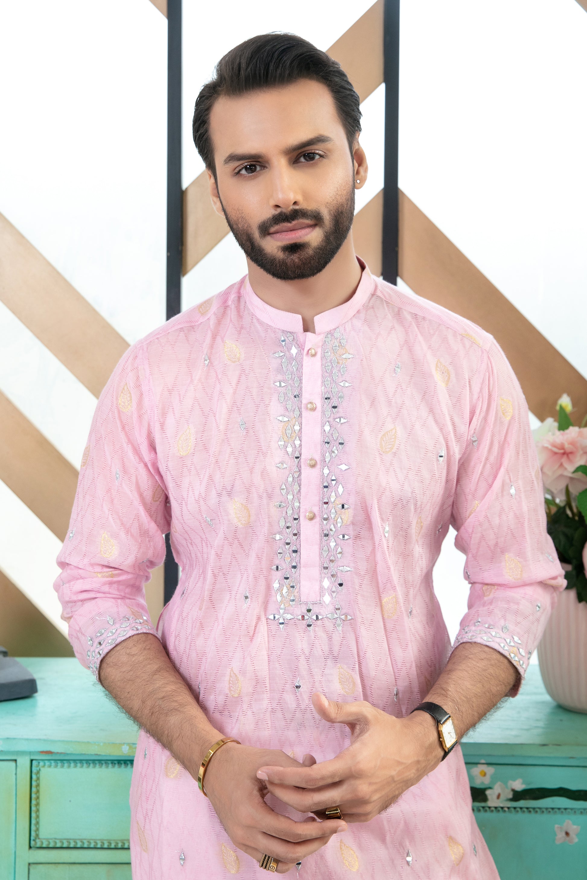 MC 04 Mirror Work Kurta Pajama Dress - Mashal Couture