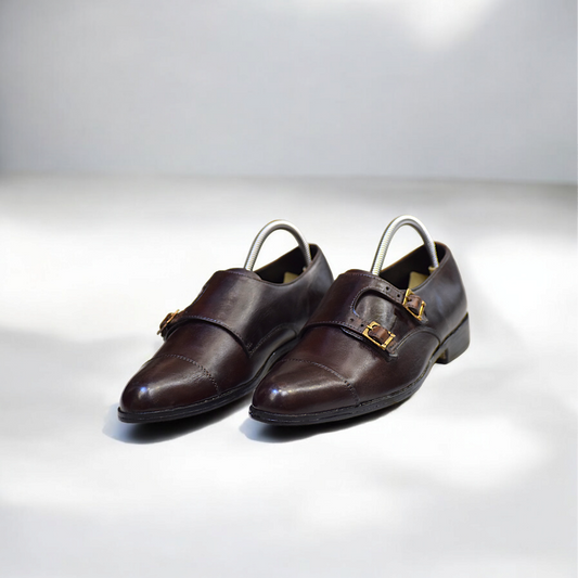 MC 108 Double Strap Monk Shoes - Mashal Couture