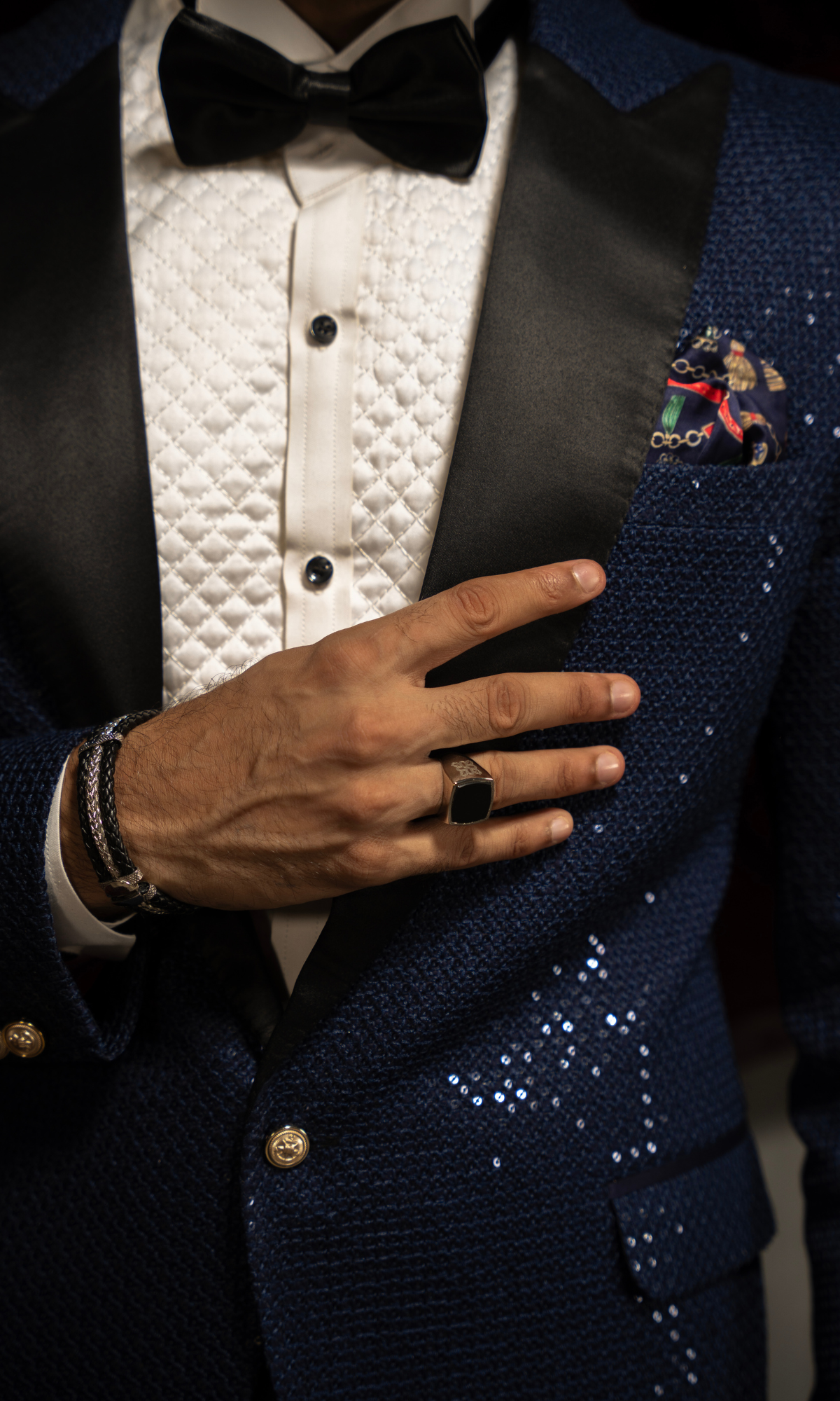 Navy Blue Tuxedo - Mashal Couture