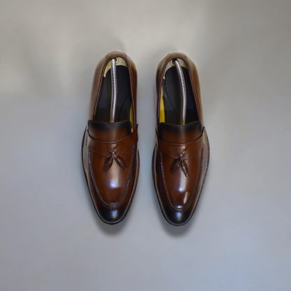 MC 53 Men's Party Wear Brown Shoes - Mashal Couture