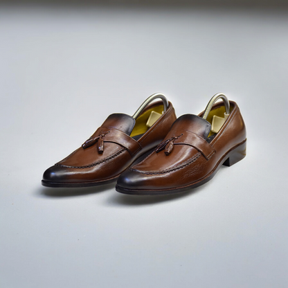 MC 53 Men's Party Wear Brown Shoes - Mashal Couture