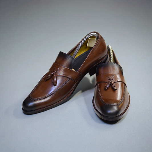 MC 53 Men's Party Wear Brown Shoes - Mashal Couture
